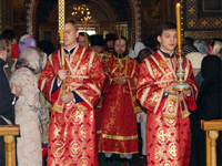 26 апреля. Божественная литургия в Свято-Покровском монастыре столицы